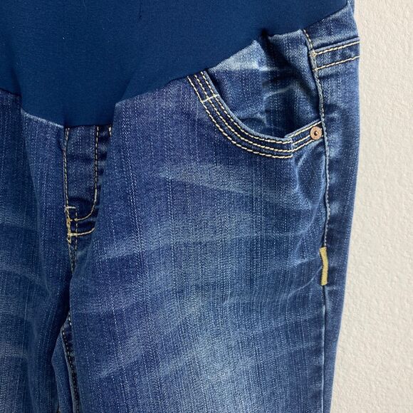 Jet Set Motherhood Maternity Jeans Small Full Belly Panel Pullon Flared Low Rise - Picture 4 of 16